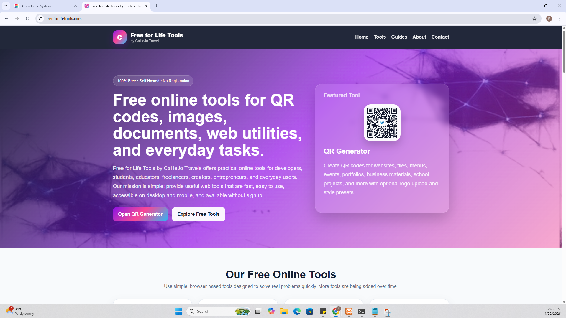 Free For Life Tools Desktop Preview