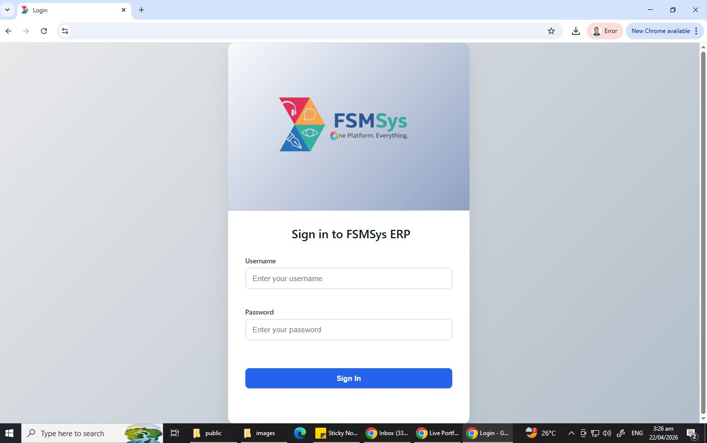 Four Skills Management System Desktop Preview